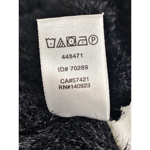 LOFT Black Fuzzy Off-The-Shoulder Sweater, Size Medium - Picture 7 of 9